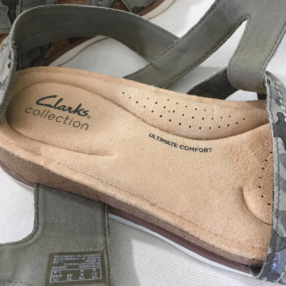 Clarks Women's Brynn Step Sandals Camouflage